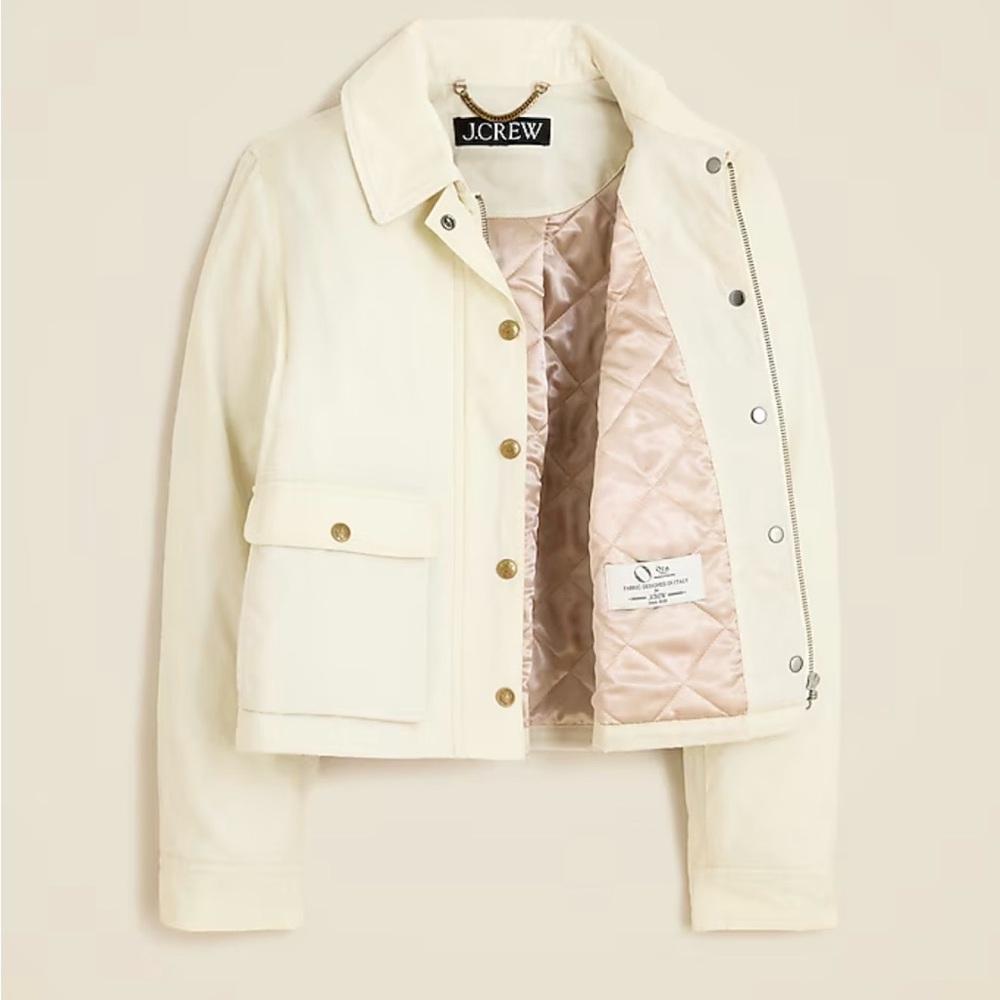 J. Crew Women's Cream cropped barn Jacket NWOT